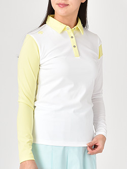 デサントゴルフ　リサイクルスムースロゴプリントシャツ　DGWTJB01