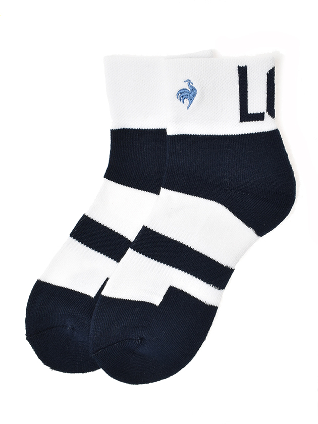 ルコックゴルフ 22年春夏新作 ショート丈ソックス Qgctjb03 ネイビー レディースゴルフウェア通販 Vivid Golf ビビゴルフ