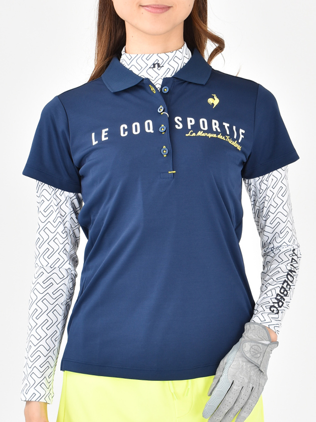 ルコックゴルフ バックプリント半袖ポロシャツ QGWTJA06の通販 | レディースゴルフウェア通販【VIVID GOLF(ビビゴルフ)】