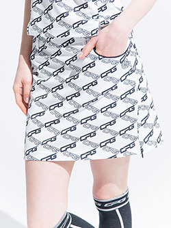 CPG　バイアスロゴプリントスカート　1107-22112