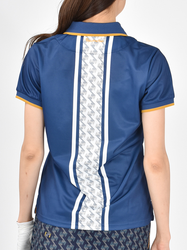 レザレクション GMバックライン半袖ポロシャツ 22SSPS02-W（ネイビー）のレディースゴルフウェア通販【VIVID GOLF(ビビゴルフ)】