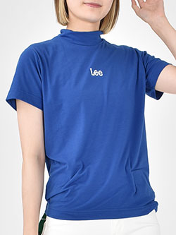 リーゴルフ　Leeロゴ刺繍 半袖モックネックTシャツ　LG9987