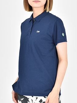 リーゴルフ　22年春夏新作　Leeロゴ刺繍 半袖ポロシャツ　LG9990