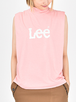 リーゴルフ　LeeビッグロゴノースリーブモックネックTシャツ　LG9992
