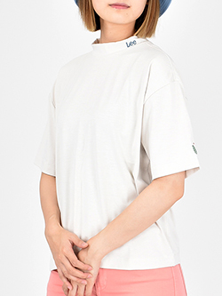 リーゴルフ　Leeロゴ刺繍 モックネックTシャツ　LG9993