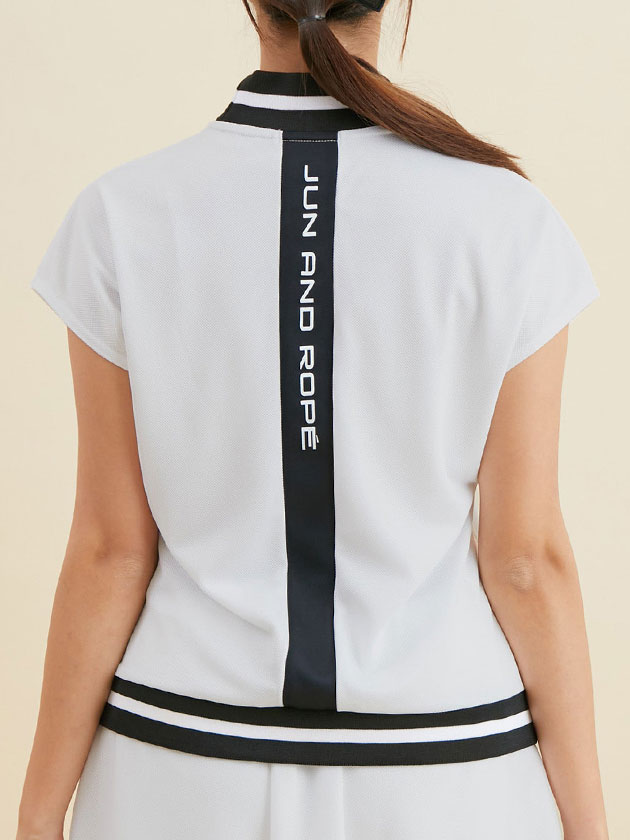 ジュン アンド ロペ JUN & ROPE メッシュコンビ リブ配色モックネック ...