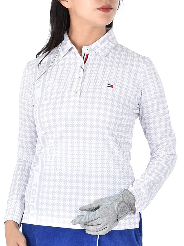トミーヒルフィガーゴルフ 千鳥チェック柄長袖シャツ THLA263（）のレディースゴルフウェア通販【VIVID GOLF(ビビゴルフ)】