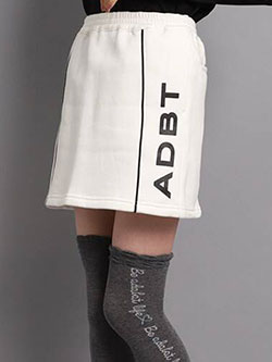アダバット　【ADBT】ウェストゴム サイドロゴデザインスカート　119-65982