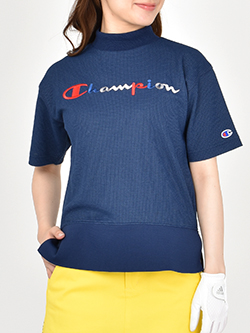 チャンピオンゴルフ　シャダンワッフルモックネックシャツ　CW-XG308