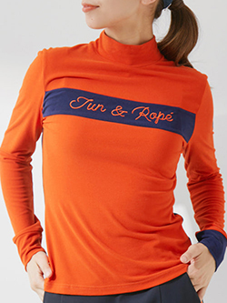 ジュン&ロペ　【保温】プレミアウォーム配色長袖プルオーバー　ERM54120