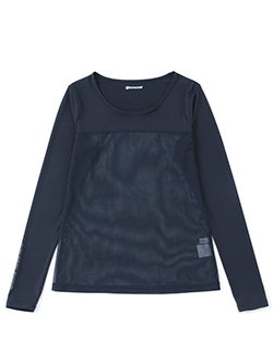 ジュン&ロペ　クールコアUVメッシュ切替ラウンドインナー　ERM85000