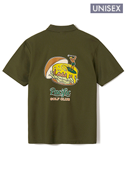 パシフィックゴルフクラブ　【ユニセックス】ゴルフ&ハンバーガーポロ　PGC250PLS121RI