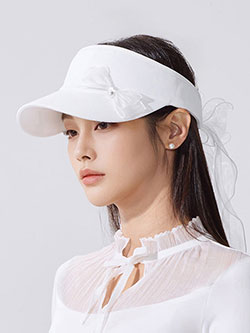 フェアライアー パールリボンオーガンジーバイザー　FS6HT14F