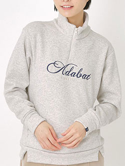 アダバット　25年秋冬新作　裏起毛ハーフジッププルオーバー　119-14114