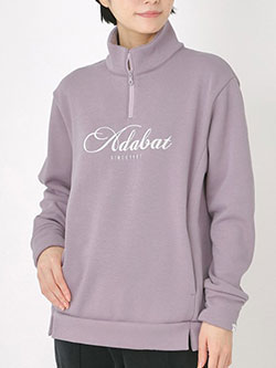 アダバット　25年秋冬新作　裏起毛ハーフジッププルオーバー　119-14114