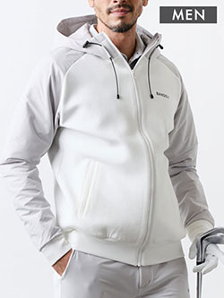 バンデル　25年秋冬新作　切り替えラグランスリーブ ジップフーディー(メンズ)　BGS-5ASRZH