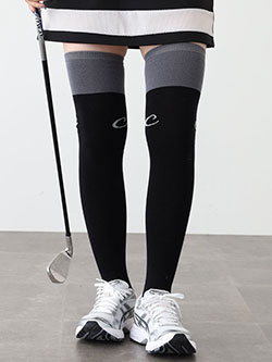 セシルマクビーグリーン　25年秋冬新作　切替ニーハイソックス　CGF25029SC