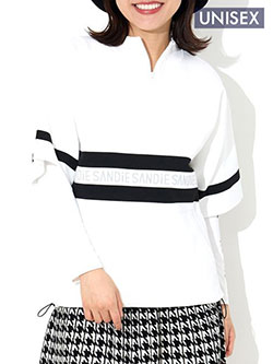 サンディ　25年秋冬新作　ハーフジップオーバーニット(ユニセックス)　253-121-20