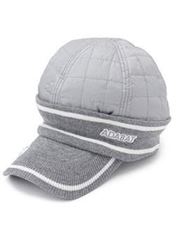 アダバット　25年秋冬新作　キルティングラインブリム防寒キャップ　C86-04150