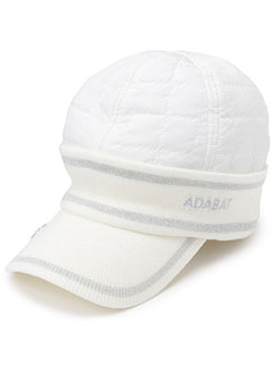 アダバット　25年秋冬新作　キルティングラインブリム防寒キャップ　C86-04150