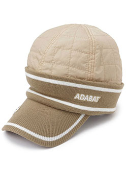 アダバット　25年秋冬新作　キルティングラインブリム防寒キャップ　C86-04150