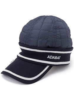 アダバット　25年秋冬新作　キルティングラインブリム防寒キャップ　C86-04150