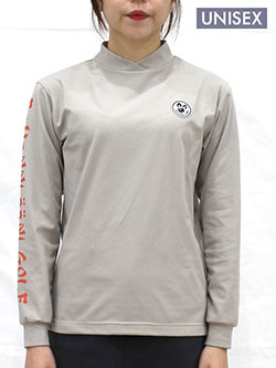 サバンアーニ　25年秋冬新作　裏起毛右袖ロゴモックネックシャツ　257211