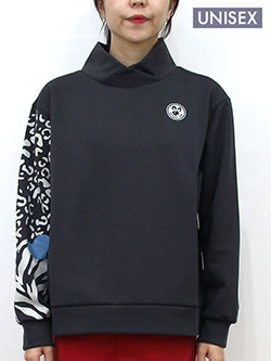 サバンアーニ　25年秋冬新作　右袖アニマル柄パーカー　257201