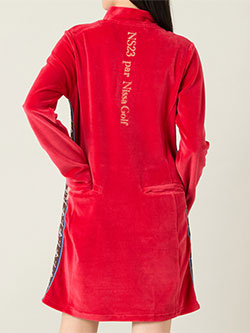 ニッサゴルフ　25年秋冬新作　ヘビーベロアハーフジップワンピース【レディース】　23015551