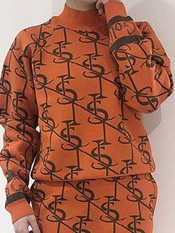 ニッサゴルフ　25年秋冬新作　モノグラム柄ニットセーター　23135552