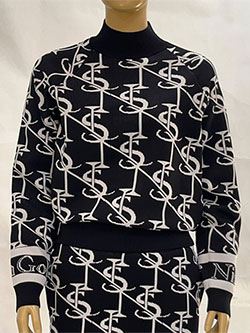 ニッサゴルフ　25年秋冬新作　モノグラム柄ニットセーター　23135552