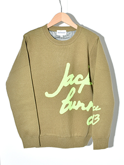 ジャックバニー　25年秋冬新作　HOTFEEL　防風裏地付きクルーニット　263-6170026