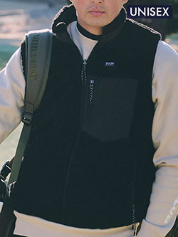 PGC　ダウン×ボア リバーシブルベスト(ユニセックス)　PGC-TAION-R002MB