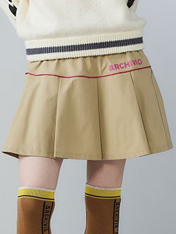 アルチビオ　25年秋冬新作　プリーツ切替撥水スカート　A516017