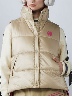 アルチビオ　25年秋冬新作　中綿サイドロゴベスト　A514013