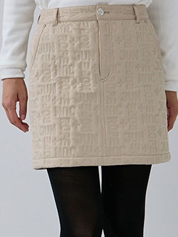 ジュン&ロペ　25年秋冬新作　ピンソニック中わたAラインスカート/Oggi掲載　ERC65000