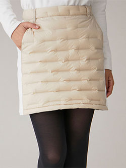 ジュン&ロペ　25年秋冬新作　ストレッチナイロン　撥水ダウンスカート　ERC84000