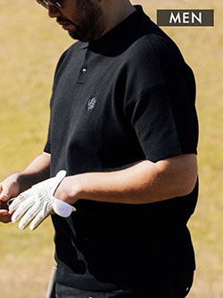 キャプテンズヘルムゴルフ　25年秋冬新作　半袖ニットポロ(メンズ)　CHG25-AW-T14