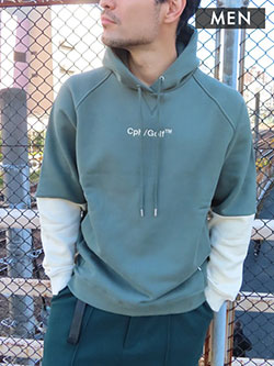 キャプテンズヘルムゴルフ　25年秋冬新作　バイカラーパーカー(メンズ)　CHG25-AW-T22