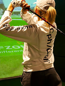 キャプテンズヘルムゴルフ　26年春夏新作　ロゴ長袖モックネック　CHG26-SS-WT02