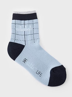 アダバット　26年春夏新作　チェックレギュラーソックス　C86-05271