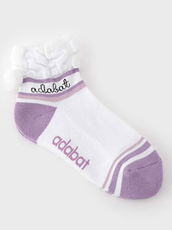 アダバット　26年春夏新作　ボーダーフレンチショートソックス　C86-05272