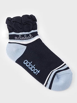 アダバット　26年春夏新作　ボーダーフレンチショートソックス　C86-05272