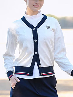 アダバット　26年春夏新作　【N】ケーブルニットUVカーディガン　119-15240