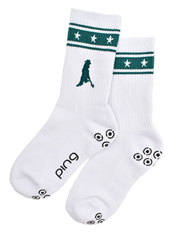 ピン　26年春夏新作　Mr.PINGラインミドルソックス　6226186110