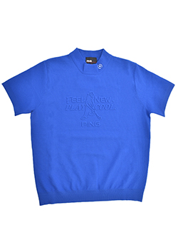 ピン　26年春夏新作　Mr.PINGエンボスハイネック半袖ニット　6226175202