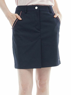 トミーヒルフィガーゴルフ　26年春夏新作　ツイルミドル丈タイトスカー　THLA613