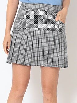 キャロウェイ　26年春夏新作　ストレッチチェックプリーツスカート　C26128203