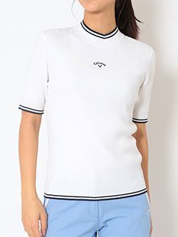 キャロウェイ　26年春夏新作　リブ編みハイネックニットプルオーバー　C26119201