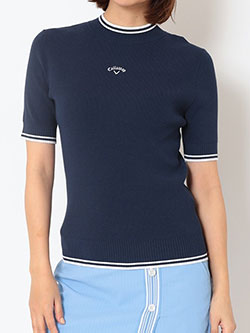 キャロウェイ　26年春夏新作　リブ編みハイネックニットプルオーバー　C26119201